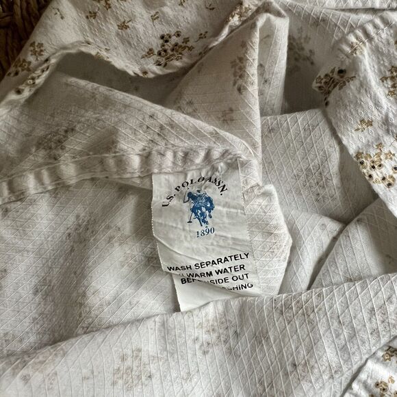 Vintage Women’s US Polo Assn Floral Button Up Blouse Sz Large - Picture 4 of 8